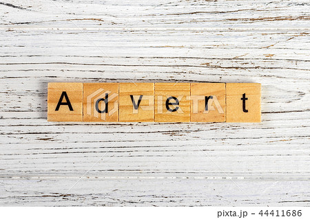 ADVERT word made with wooden blocks concept 44411686