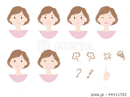 いろいろな表情の女性 いろいろな表情の女性 44411762