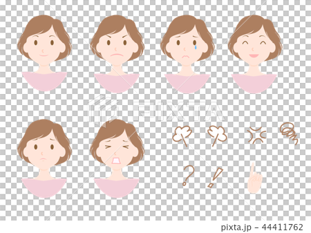 いろいろな表情の女性 いろいろな表情の女性 44411762