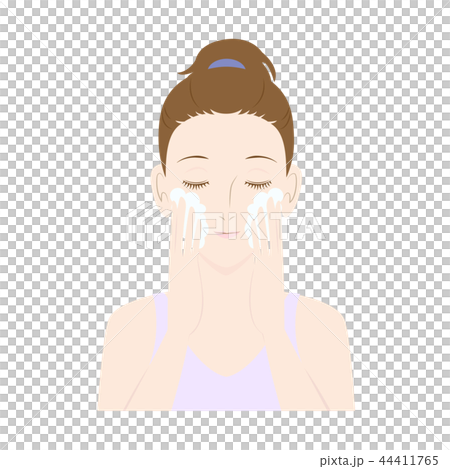 Women who are washing their face 44411765