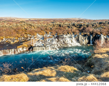 Hraunfossar waterfall in Iceland 44412068