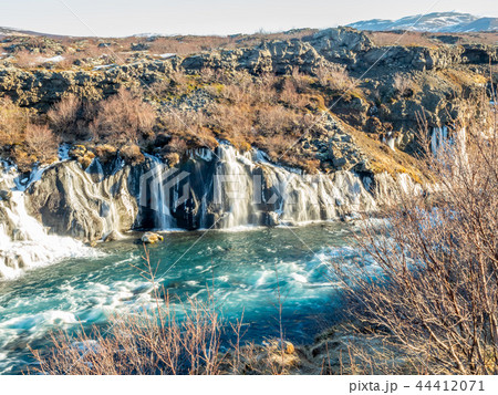 Hraunfossar waterfall in Iceland 44412071