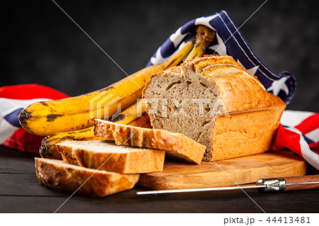 Homemade banana bread 44413481