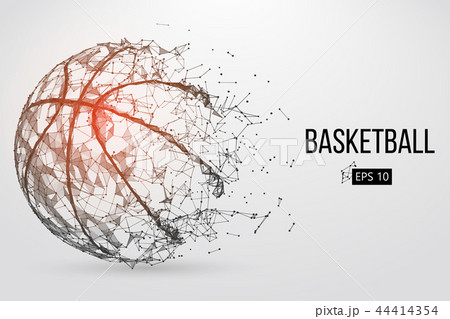 Silhouette of a basketball ball. Vector illustration 44414354