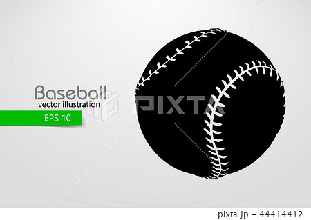 Silhouette Of A Baseball Ball Vector Illustrationのイラスト素材