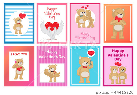 Cute Soft Toy Bears and White Doves in Love Set Cute Soft Toy Bears and White Doves in Love Set 44415226