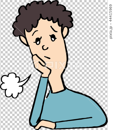 A sighing man - Stock Illustration [44415969] - PIXTA