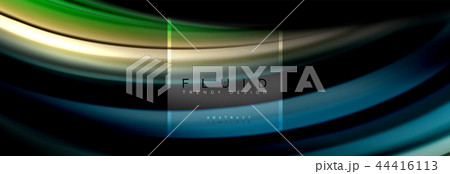 Fluid colors abstract background colorful poster, twisted liquid design on black, colorful marble or 44416113