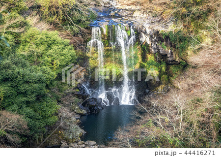 Cheonjeyeon Waterfalls in jeju island Cheonjeyeon Waterfalls in jeju island 44416271