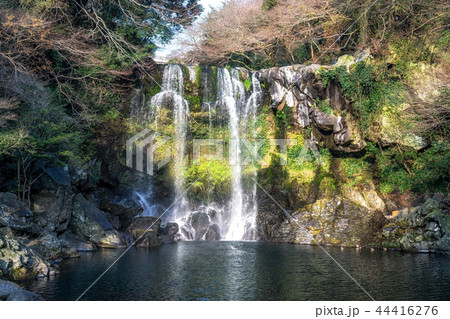 Cheonjeyeon Waterfalls in jeju island Cheonjeyeon Waterfalls in jeju island 44416276
