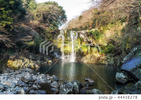 Cheonjeyeon Waterfalls in jeju island Cheonjeyeon Waterfalls in jeju island 44416278