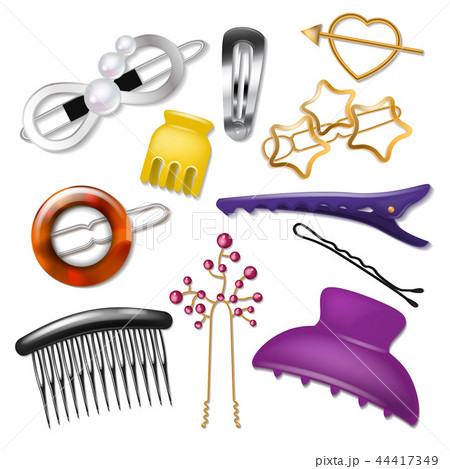 Hair Accessory Vector Hairpin Or Hair Slide And のイラスト素材