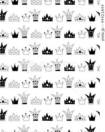 Scandinavian style seamless pattern with crowns. 44421844