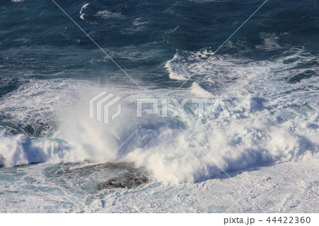 冬の爆弾低気圧で時化た海　小笠原 44422360