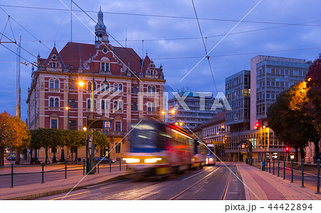 Szeged streets in night lights 44422894