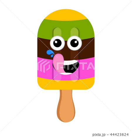 Happy popsicle emoticon 44423624
