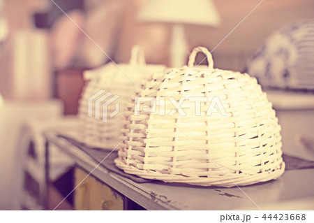 wicker breadbasket in the furniture shop 44423668