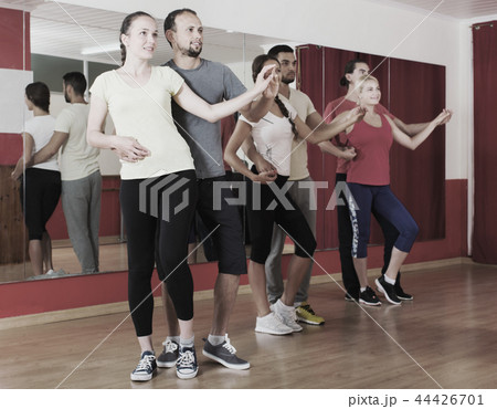 Group of happy people dancing salsa 44426701
