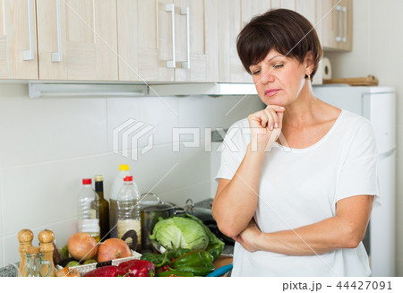 senior woman portrait sad 44427091