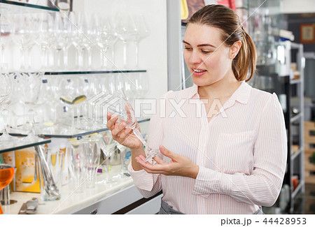 Adult woman consumer with wineglass 44428953