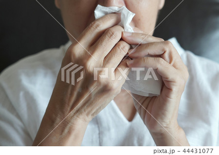 Elderly female robes feeling unwell just  44431077