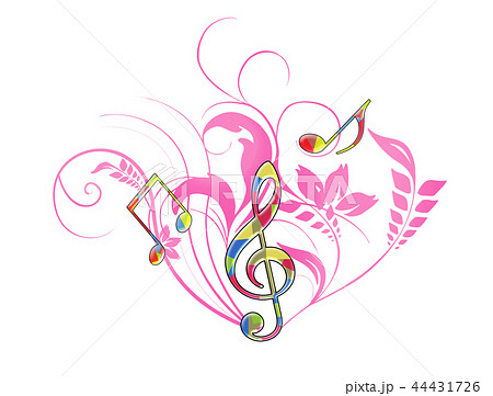 Music Musical Score Ikebana Treble Clef Music Stock Illustration