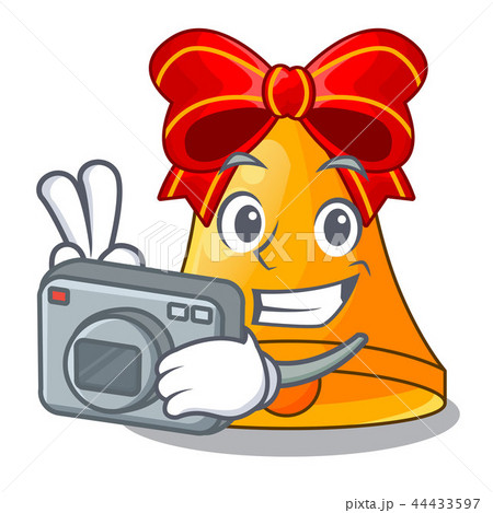 Photographer cartoon christmas bells for christmas decoration Photographer cartoon christmas bells for christmas decoration 44433597