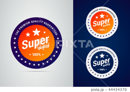 Super quality badge with stars. The premium quality guaranteed. 44434370