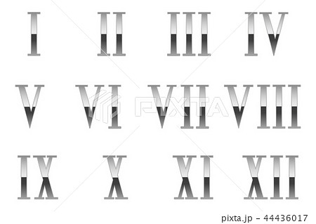 Roman Numerals Shiny Symbolsのイラスト素材