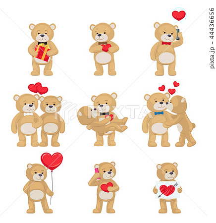I Love You and Me Teddy Bears Vector I Love You and Me Teddy Bears Vector 44436656