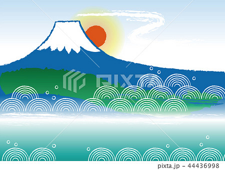 富士山と海2のイラスト素材