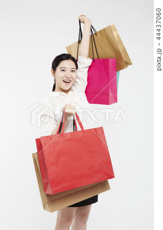 ショッピング 買い物 ショッピングバッグ 44437060