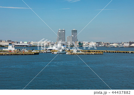 (神奈川県-都市風景)大桟橋から見る横浜港風景４ 44437882