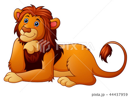 Vector illustration of Cute lion cartoon 44437959