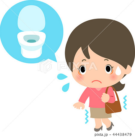 外出中にトイレに行きたくなった女性 外出中にトイレに行きたくなった女性 44438479
