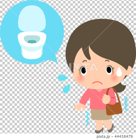 外出中にトイレに行きたくなった女性 外出中にトイレに行きたくなった女性 44438479