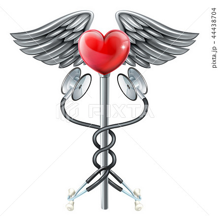 Heart Caduceus Stethoscope Medical Icon Concept 44438704
