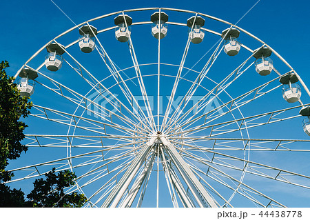 White Ferris Wheel In Fun Park 44438778