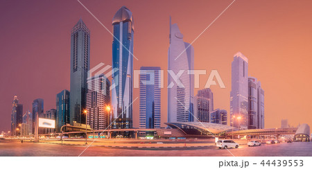 Metro station in Financial district Dubai, UAE 44439553
