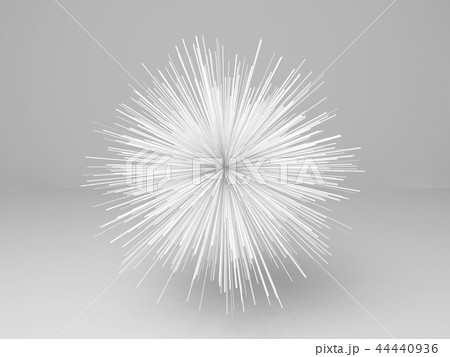 Abstract 3D star shaped white object 44440936