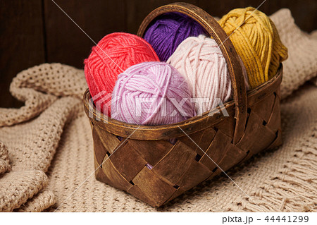 balls of colorful wool thread for knitting balls of colorful wool thread for knitting 44441299
