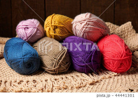 balls of colorful wool thread for knitting balls of colorful wool thread for knitting 44441301