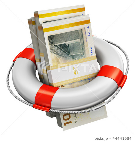 Bundles of 100 Danish krona money lifesaver buoy 44441684
