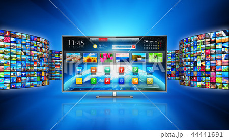 Streaming media technology and multimedia concept 44441691