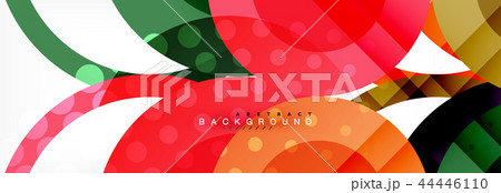 Abstract colorful geometric composition - multicolored circle background 44446110