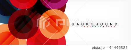 Abstract colorful geometric composition - multicolored circle background 44446325