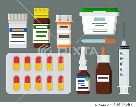 Medicines, Sterile Syringe and Jar of Ointment Set Medicines, Sterile Syringe and Jar of Ointment Set 44447067