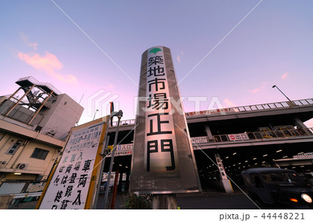 日本の東京都市景観  築地市場・83年の歴史に幕、６日「日本の台所」営業終了＝10月6日撮影 44448221