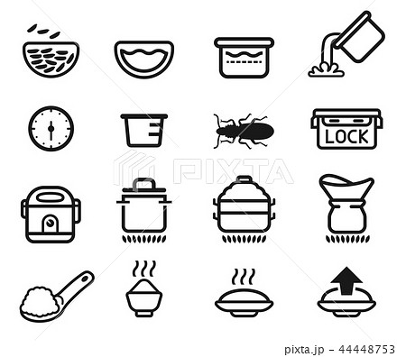 Cook rice step icon in package product general. 44448753