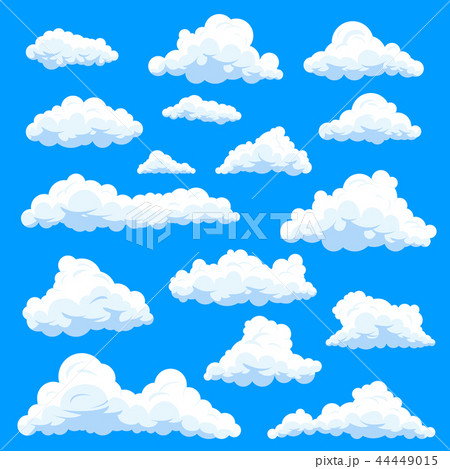 Set of isolated eddy or clouds at sky Set of isolated eddy or clouds at sky 44449015